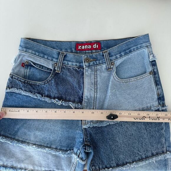 Vintage Zana Di Patchwork Jeans Womens 7 Flared 90s Y2K Boho Hippie Festival - Picture 11 of 13